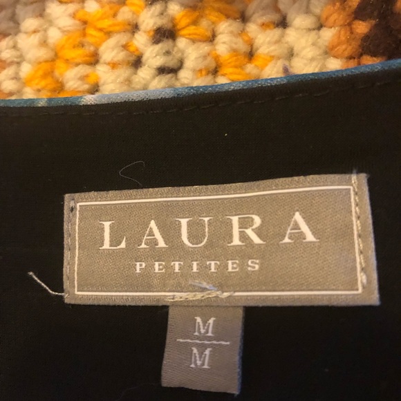 ⭐️HOST PICK⭐️ LAURA PETITES Blouse, Double Layer, Blue, Women’s Size Med… - Picture 5 of 6